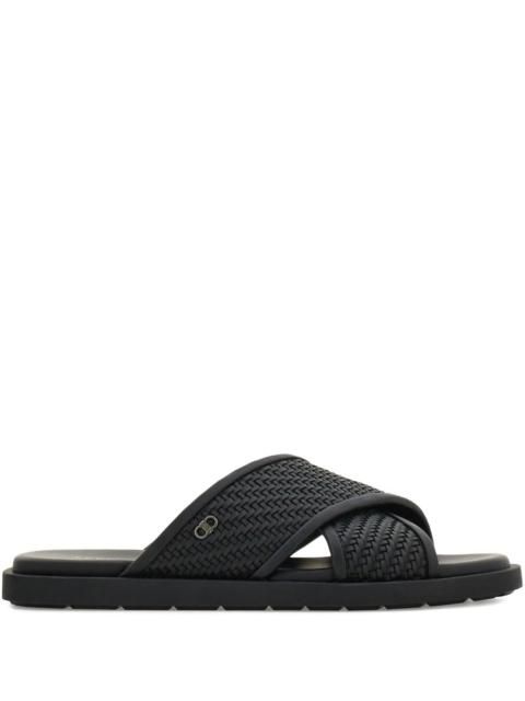 FERRAGAMO Ferragamo Woven Crossover Gancini Sandals