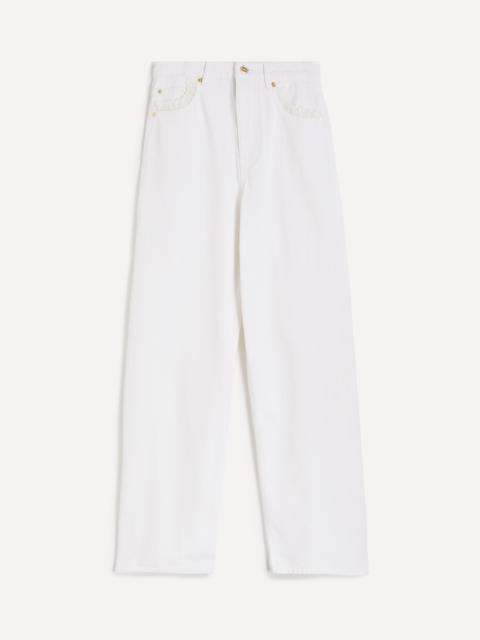 GANNI White Lari Straight-Leg Jeans