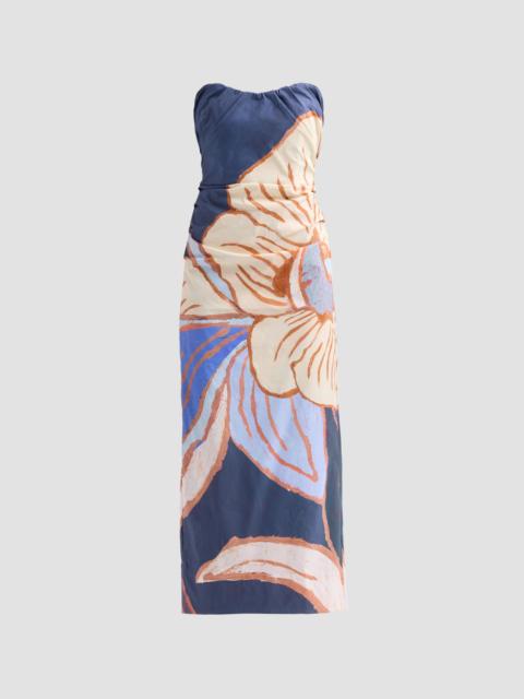 Acler Women's Femme Fatale Glider Floral Column Maxi Dress - Midnight Eclipse