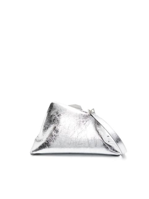 THE ATTICO Day Off metallic leather clutch bag
