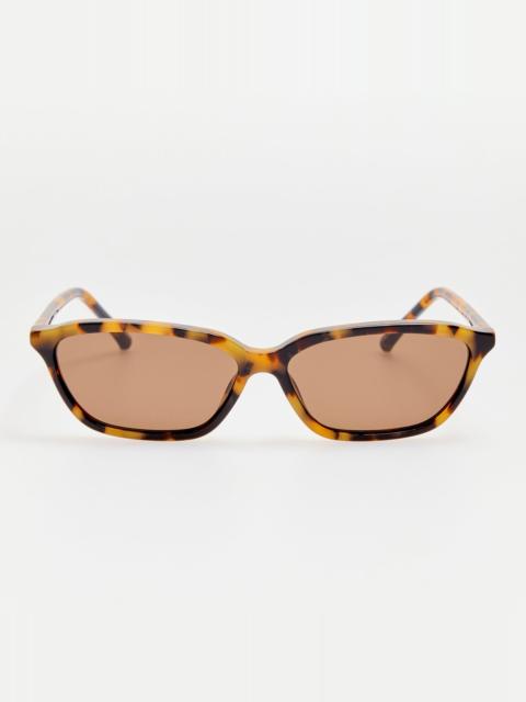 LINDA FARROW Libby Sunglasses in Tortoiseshell