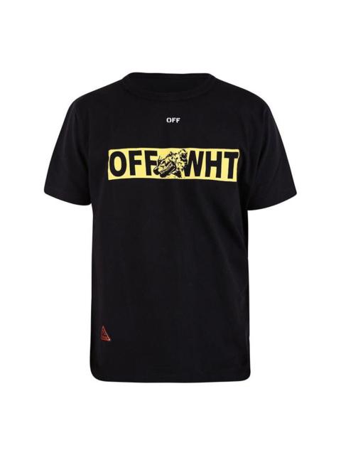 Off-White Off-White Cotton Printing Short Sleeve Black OMAA032S181850831060