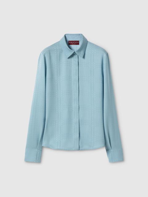 GUCCI Interlocking G silk jacquard shirt