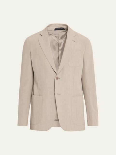GIORGIO ARMANI Linen Single-Breasted Jacket