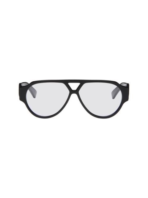 Bottega Veneta Black Soft Aviator Glasses