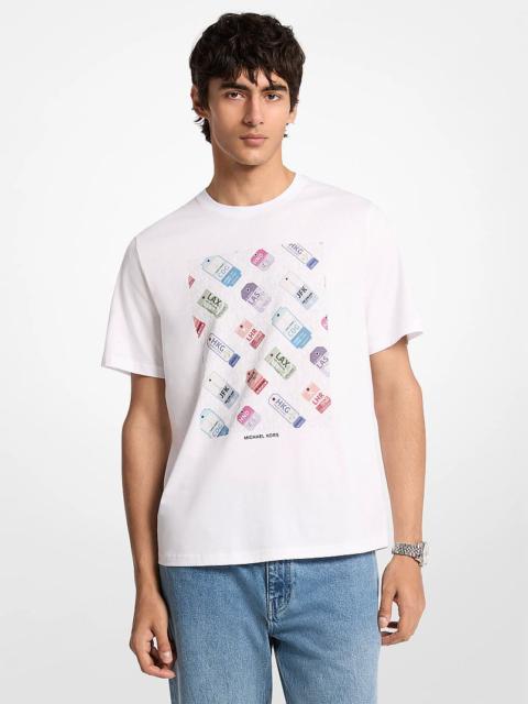 MICHAEL KORS Graphic Logo Cotton T-Shirt