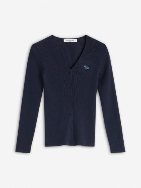 Maison Kitsuné BABY FOX PATCH FINE RIBBED CARDIGAN