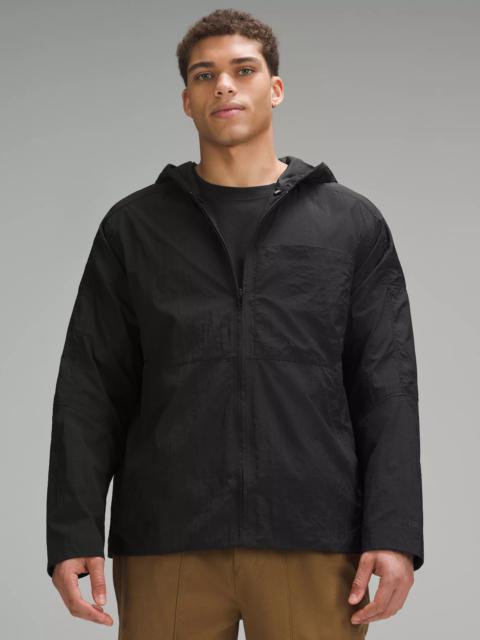 Textured Full-Zip Hooded Jacket