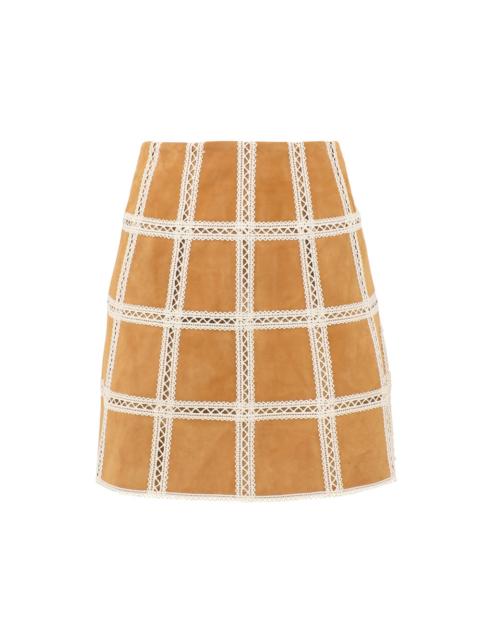 Zimmermann SUNDANCE SUEDE MINI SKIRT