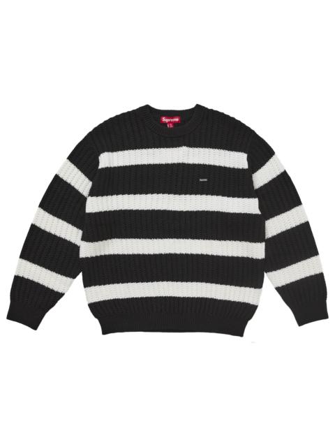 Supreme Loose Gauge Stripe Small Box Sweater Black