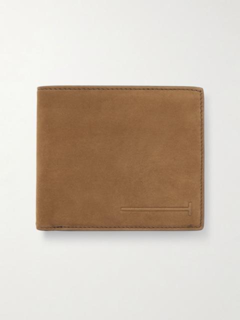 TOM FORD Nubuck Billfold Wallet Brown