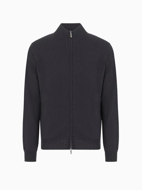 GIORGIO ARMANI Zipped cardigan in cashmere