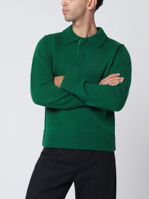 sacai Green wool sweater
