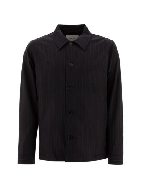 NN07 stripe-pattern shirt jacket