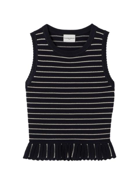 Claudie Pierlot striped ruffled top