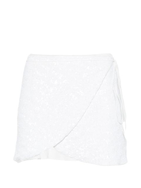 Oséree sequin-embellished wrap mini skirt