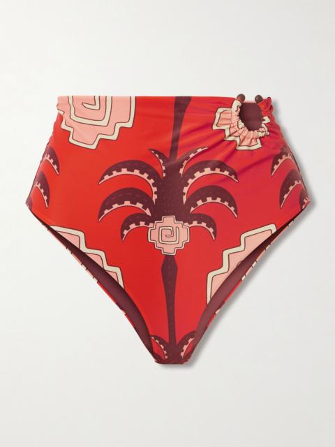 Johanna Ortiz Taita embellished recycled bikini briefs Red