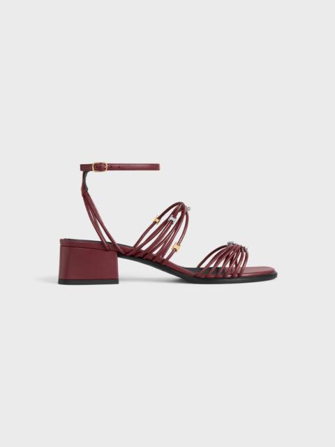 CELINE CLÉMENCE HEELED SANDAL IN GOATSKIN