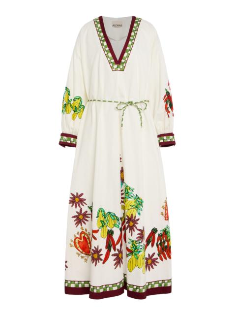 ALÉMAIS Katerina Cotton Poplin Midi Dress ivory