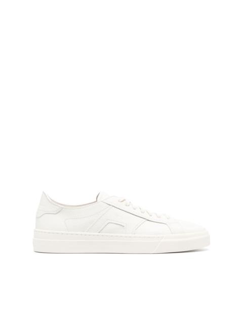 Santoni logo-print leather sneakers