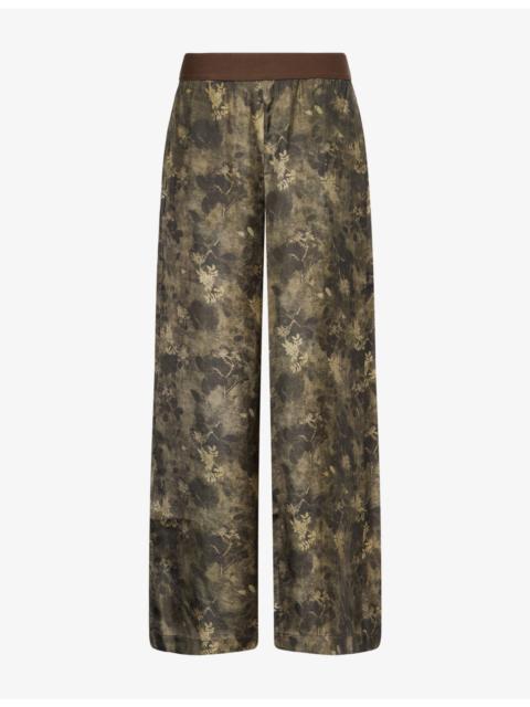 UMA WANG Pansy Wide-Leg Woven Trousers