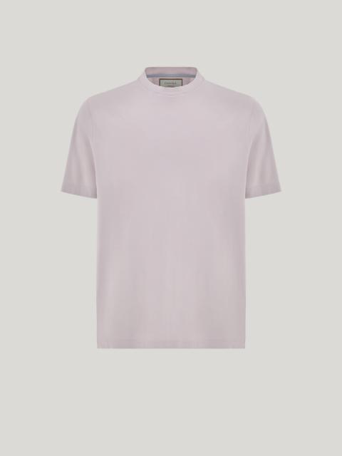 Canali LIGHT PINK INTERLOCK JERSEY COTTON T-SHIRT