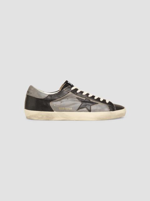 Golden Goose Unisex Super Star Leather Sneakers - Black Grey