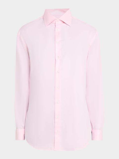 EMPORIO ARMANI Men's Textured Cotton Sport Shirt