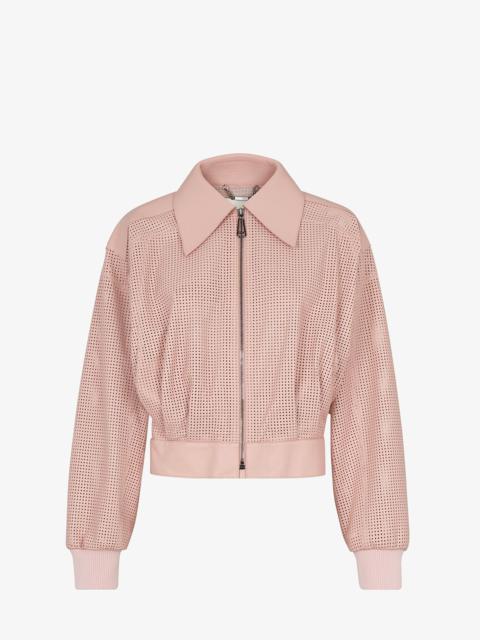FENDI Pink leather jacket