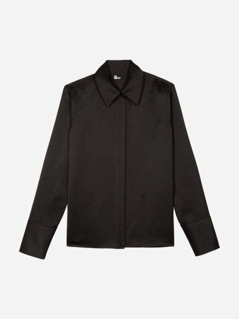 The Kooples BLACK SATIN SHIRT