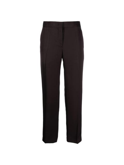 cropped twill trousers