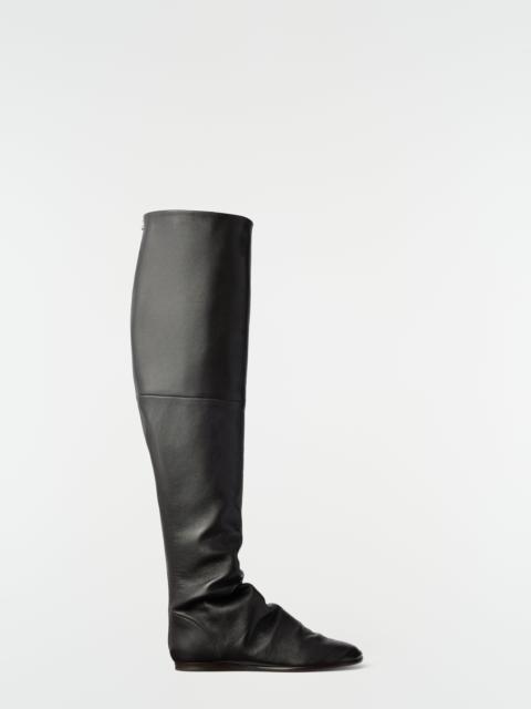 Lemaire FLAT GLOVE BOOTS IN SHINY NAPPA LAMBSKIN