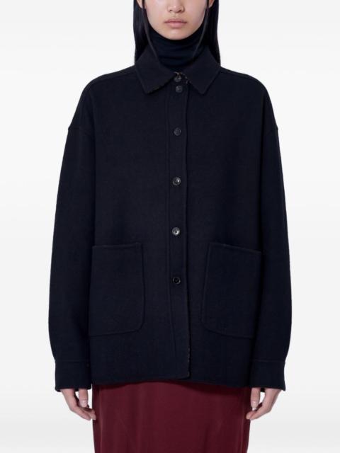 Max Mara reversible button-down wool jacket