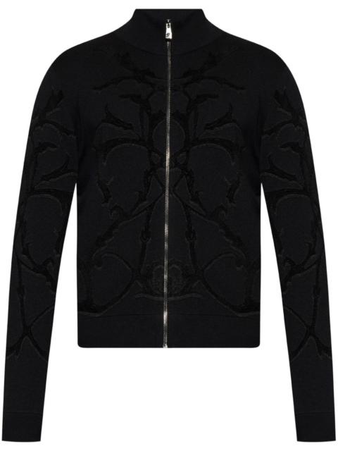 VERSACE zip-up cardigan
