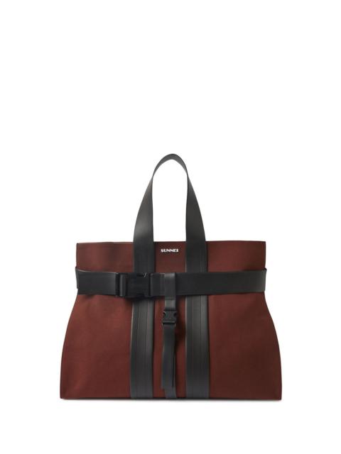 SUNNEI PARALLELEPIPEDO MESSENGER BAG / red wine