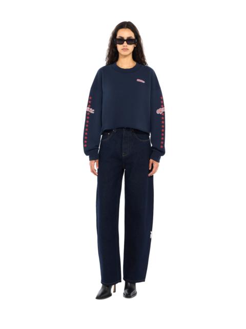 Off-White Logo Patch Star Cropped Sweatshirt