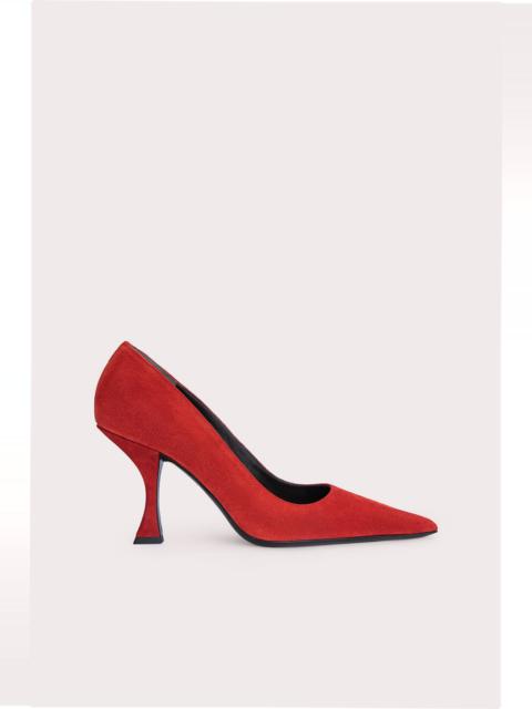 BY FAR Viva Pomodoro Suede Leather