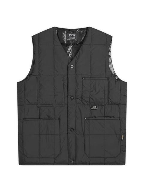 TAION Taion Work V-Neck Button Down Vest