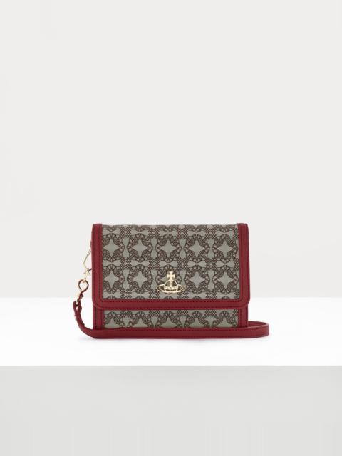 Vivienne Westwood RE-JACQUARD ORBORAMA CROSSBODY WALLET