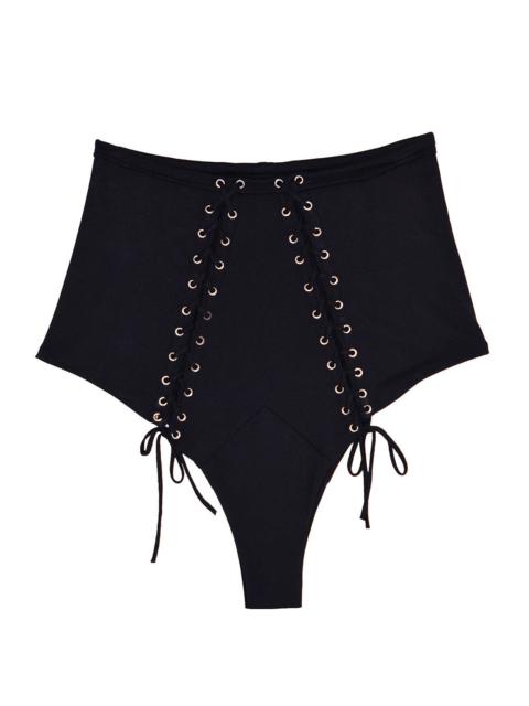 Fleur du Mal Lace Up High Waist Bikini