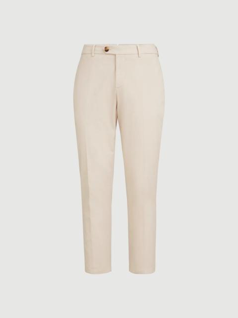 Brunello Cucinelli Garment-dyed Italian fit trousers in American Pima comfort cotton gabardine
