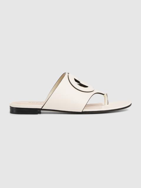 Women's Interlocking G cut-out sandal