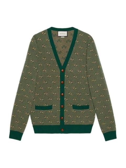 GUCCI GG stripe wool cardigan