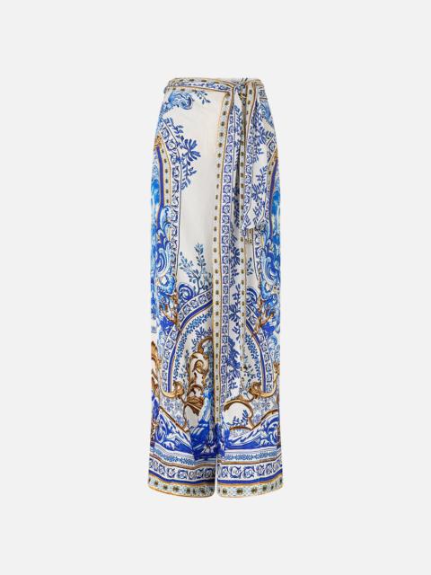 CAMILLA SCARF BELT WIDE LEG PANT