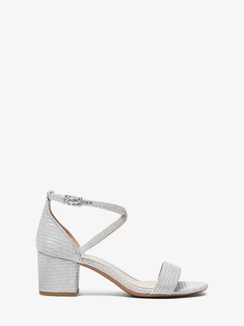 MICHAEL KORS Serena Flex Glitter Chain-Mesh Sandal