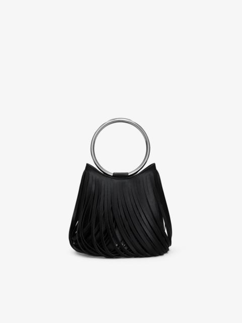 Alaïa RING MINI BUCKET BAG IN FRINGED CALFSKIN