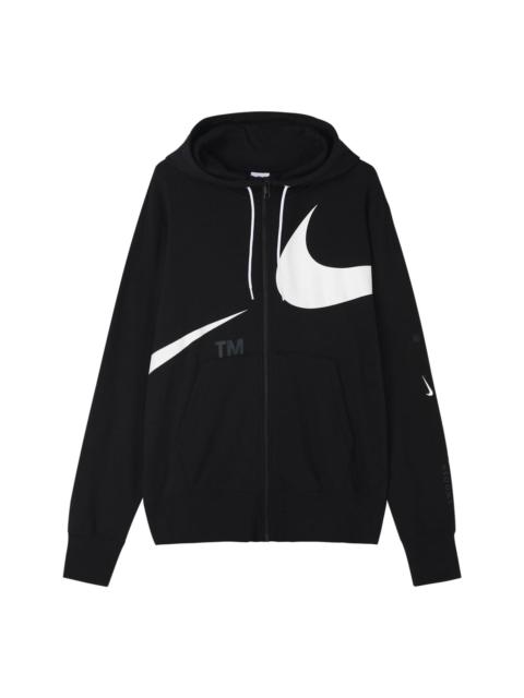 Nike Men's Nike Large Logo Printing Loose Hooded Jacket Autumn Black DD6088-010