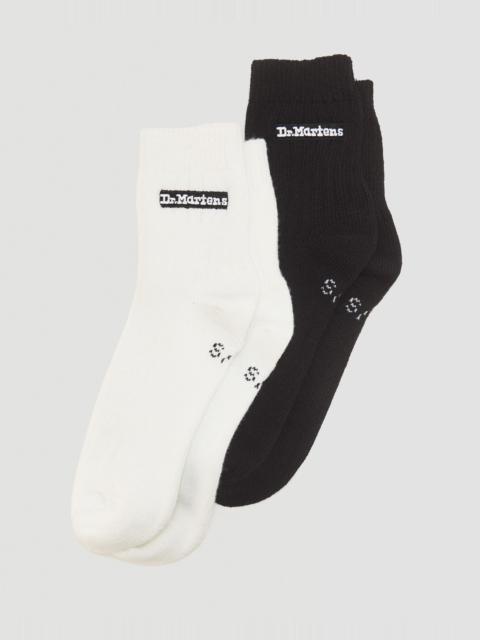 Dr. Martens Short Logo Socks 2PK Organic Cotton Blend