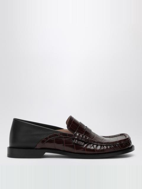 Loewe Campo Flap loafers in embossed crocodile leather and smooth leather