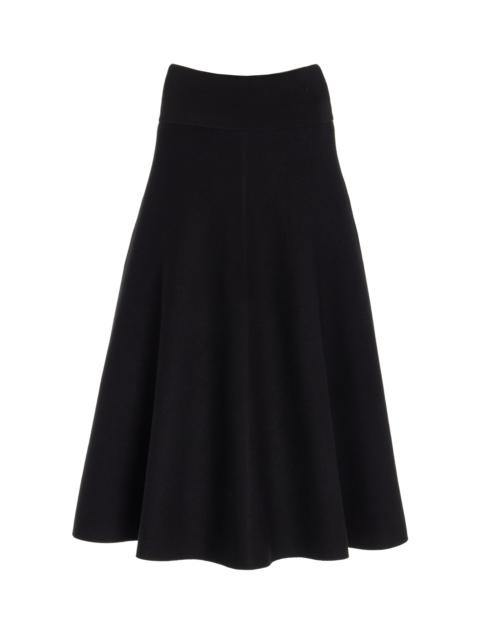 The Frankie Shop Exclusive Gabrielle Knit Midi Skirt black